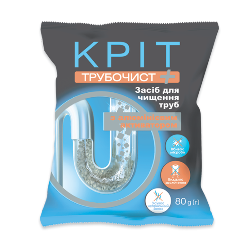 Засіб для чищення труб КРІТ-ТРУБОЧИСТ плюс 80г